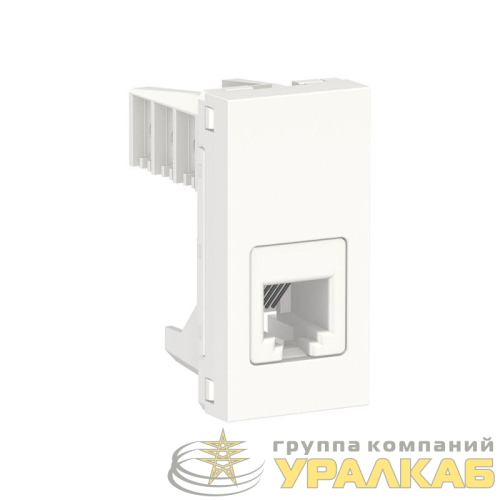 Розетка телефонная 1-м 1мод. Unica Modular RJ12 бел. SchE NU349118 детальная картинка
