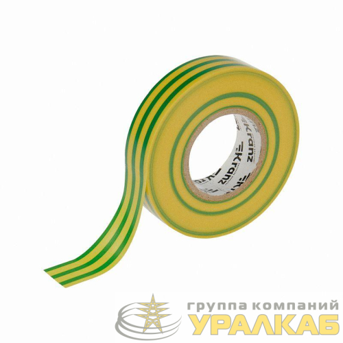 Изолента ПВХ профессиональная 0.18х19мм 20м желт./зел. Kranz KR-09-2807