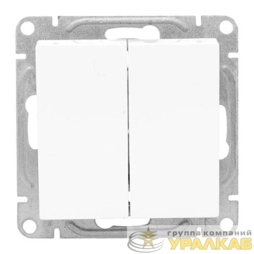 Выключатель 2-кл. СП Эпика механизм бел. EKF 