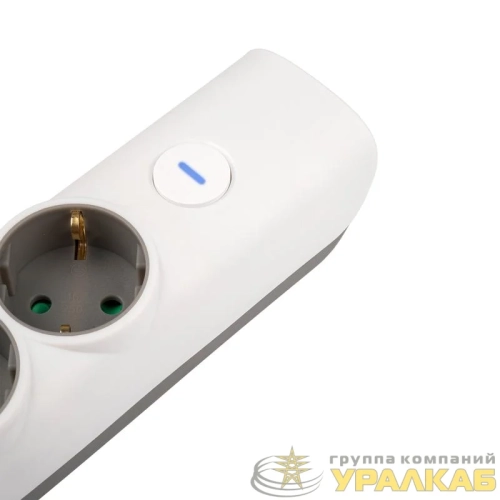 Удлинитель 4х1.4м с заземл. с выкл. бел. ET-04-140W JAZZway 5051799 детальная картинка