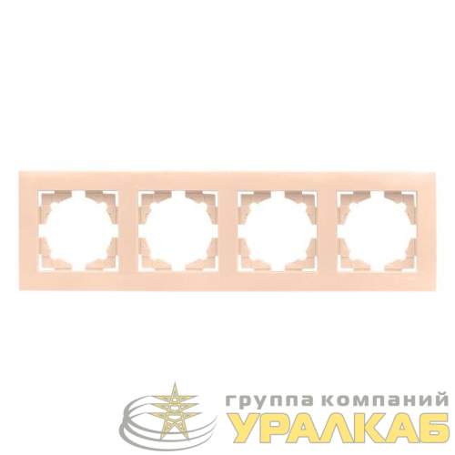 Рамка 4-м Валенсия крем. PROxima EKF EWM-G-304-20 детальная картинка