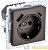 Розетка BRITE РЮш11-1-БрТБ 16А с USB A+C 18Вт с заземл. защ. шторки темн. механизм бронза IEK BR-R14-16-U22-018-K45