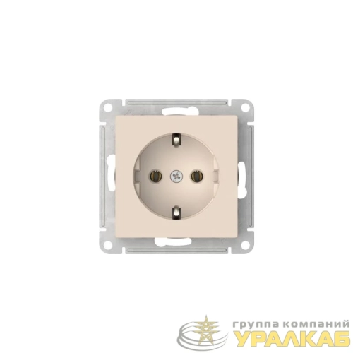 Розетка AtlasDesign 16А с заземл. быстрозажим. клем. механизм беж. SE 