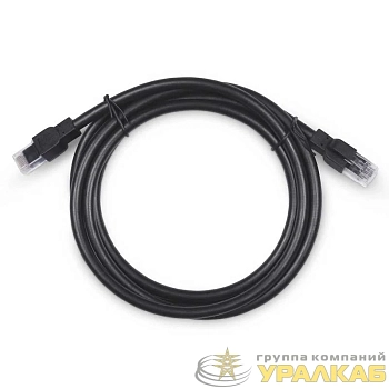 Патч-корд U/UTP кат.6A PC-ARM-UTP-RJ45-Cat.6a-1.5m-PE 2xRJ45/8p8c неэкранир. армированный гофрированной стальной лентой РЕ внешн. 1.5м черн. Cabeus 10131c