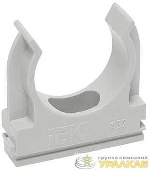 Держатель для труб (клипса) CF20 с защелкой ELASTA IEK CTA10D-CF20-K41-100