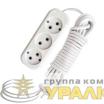 Удлинитель 3х7м без заземл. 10А IP20 Е-203 ПВС 2х1 АБС-пластик UNIVersal 9631966