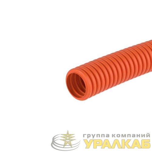 Труба гофрированная ПНД гибкая тяжелая d20мм без протяжки оранж. (уп.100м) DKC 70520