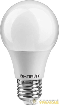 Лампа светодиодная 71 649 OLL-A60-10-230-2.7K-E27 10Вт грушевидная 2700К тепл. бел. E27 1000лм 176-264В ОНЛАЙТ 