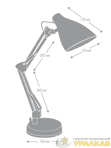 Светильник KD-331 C04 настол. 230В 40Вт красн. E27 Camelion 