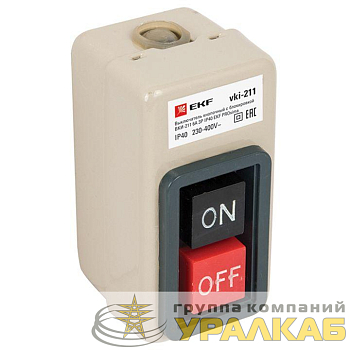Выключатель кнопочный с блокировкой ВКИ-211 3п 6А IP40  PROxima EKF vki-211