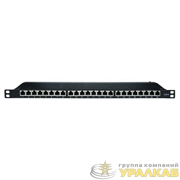 Патч-панель 19дюйм 0.5 U CAT6 24 порта RJ45 экранир. DKC RN6PPF2405