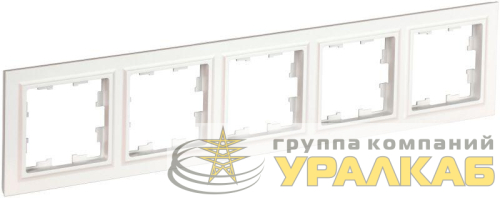 Рамка 5-м BRITE РУ-5-БрБ бел. IEK BR-M52-K01 детальная картинка