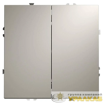 Переключатель проходной 2-кл. СП S70 10А механизм кашемир Voltum VLS020303