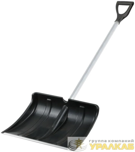 Лопата для уборки снега "Снеговик" 500х375х1355мм алюм. черенок; пластик. 68104 детальная картинка