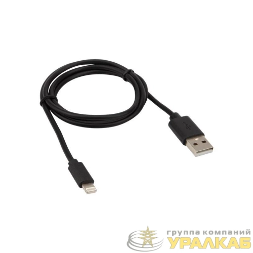 Кабель USB-A-Lightning для Apple 1А 1м ПВХ черн. Rexant 