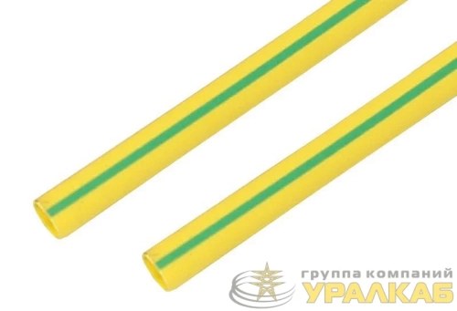 Трубка термоусадочная ТУТ нг 25.0/12.5 желт./зел. 1м Rexant 