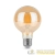 Лампа светодиодная филаментная Black Filament 6Вт G95 шар золотая 2400К тепл. бел. E27 550лм GAUSS 