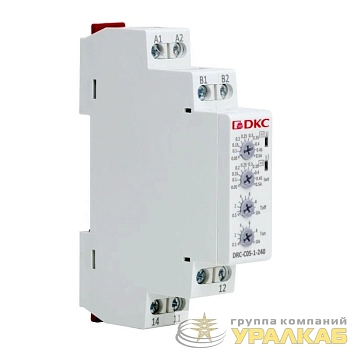 Реле контроля тока тип DRC 0.05-0.5А конфигурация контакта 1CO 24-240 AC/DC DKC DRC-C05-1-240