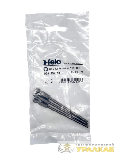 Бита крестовая Torx 15X100 Industrial (уп.3шт) FELO 03615910 детальная картинка