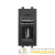 Розетка USB 2.0 1мод. Avanti "Черный матовый" тип А-А модульная DKC 4412401 детальная картинка