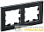 Рамка 2-м BRITE РУ-2-1-БрЧ металл черн. IEK BR-M22-M-K02