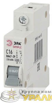 Выключатель автоматический модульный 1п C 20А 4.5кА ВА 47-29 SIMPLE-mod-04 ЭРА 