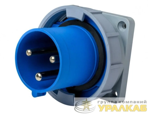 Вилка для скрытой проводки 2Р+РЕ 16А 220В IP67 ВЩ-103 DEKraft 