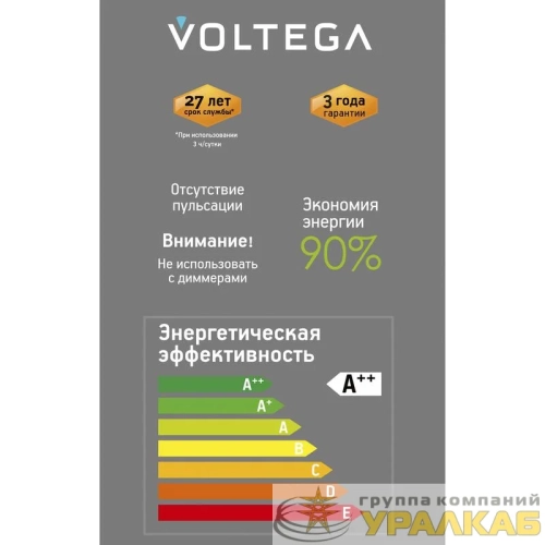 Лампа светодиодная Loft Led G95 4Вт 1800К E27 Voltega 8577 детальная картинка