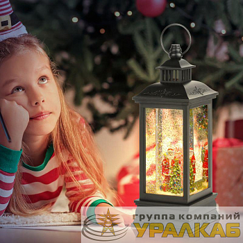 Светильник светодиодный новогодний декоративный &quot;Дед Мороз&quot; ENGDS-10 LED h 27.5см 3хАА таймер 6ч IP20 теплый бел. Эра Б0051941