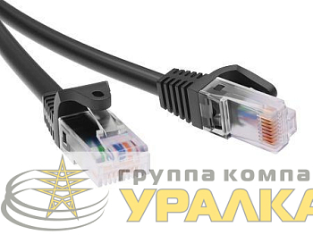 Патч-корд неэкранированный CAT5E U/UTP 4х2 LSZH 0.5м черн. DKC RN5EUU4505BK