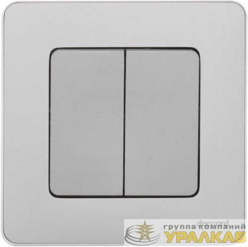 Выключатель 2-кл. Inspiria 10А IP20 250В 10AX механизм алюм. IEK 673622 детальная картинка