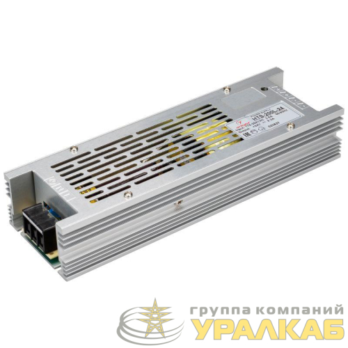 Блок питания HTS-200L-24 24В 8.3А 200Вт IP20 сетка 3 года Arlight 020827 детальная картинка