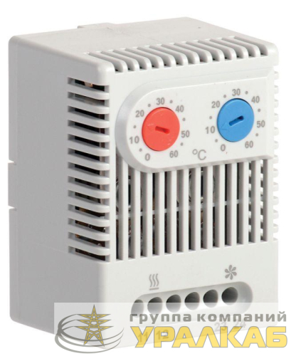 Термостат двухканальный УККт от 0 до +60град.C NO+NC IEK YCE-DTNO-NC-60 детальная картинка