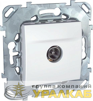 Розетка телевизионная проходная TV 1-м СП Unica бел. SchE MGU5.463.18ZD