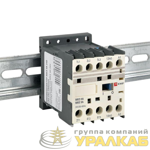 Мини-контактор МКЭ 9А кат. 24В AC 1НО PROxima EKF Mctr-s-9-24 детальная картинка