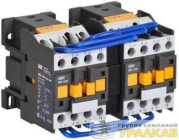 Контактор КМИ-11830 реверс 18А 400В/АС3 2НО IEK KKM13-018-400-20-1