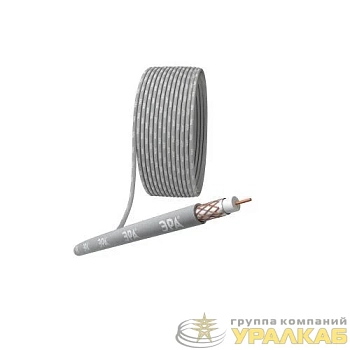 Кабель коаксиальный RG-6U 75 Ом Cu/(оплетка Cu 64%) нг(А)HF сер. (уп.100м) Эра Б0044606