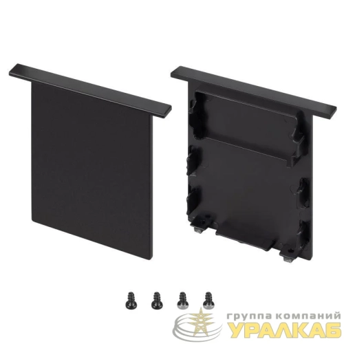 Заглушка SL-LINIA52-3L-F-MIDDLE BLACK глухая пластик (комплект) Arlight 