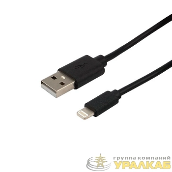 Кабель USB для iPhone 5 черн. (уп.10шт.) Rexant 18-1122