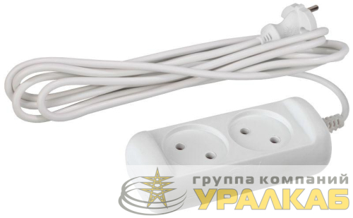 Удлинитель 2х5м без заземл. 10А IP20 U-2-5m-2х1 ПВС 2х1 Эра Б0028361 детальная картинка