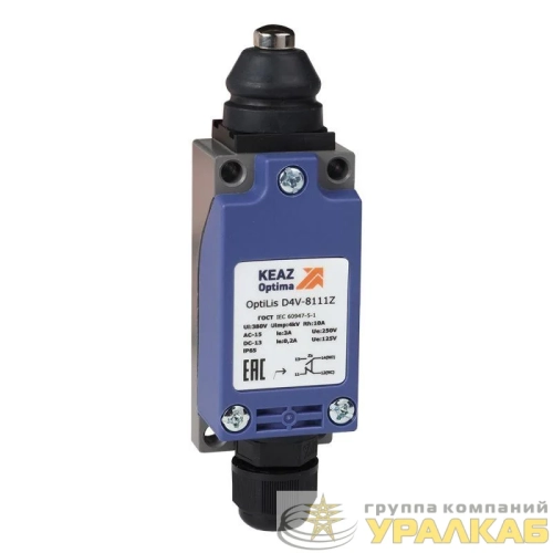 Выключатель концевой OptiLiS D4V-8111Z толкатель метал. XCKP2110P16 КЭАЗ 