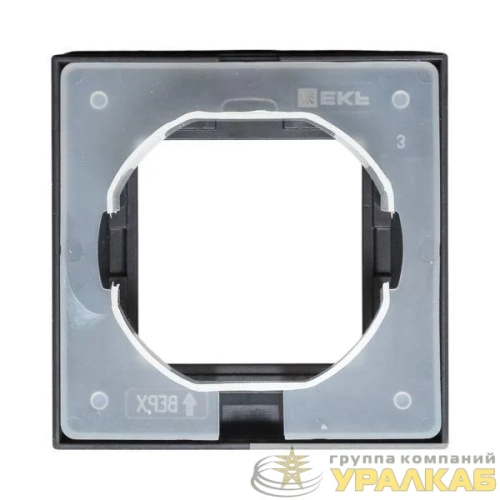 Рамка 1-м Эпика IP44 пластик черн. EKF 