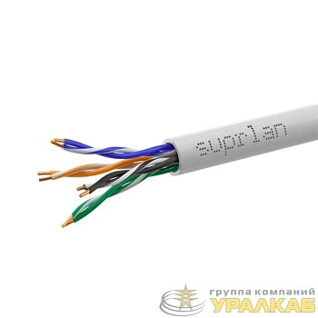 Кабель витая пара UTP кат.5e 4х2хAWG24 Cu PVC Indoor Standard 100м (м) SUPRLAN 