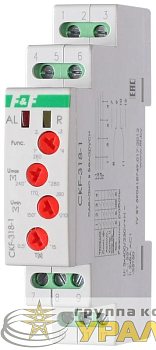 Реле контроля наличия и чередования фаз CKF-318-1 (контроль чередования; слипания фаз; регулировка верх. и нижн. порога напряжения; регулировка задержки отключения; 1 модуль; монтаж на DIN-рейке)(аналог РНПП-311М) F&F EA04.002.007