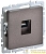 Розетка компьютерная СП RJ45 кат.5E BRITE РК10-БрТБ механизм бронза IEK BR-K10-1-K45