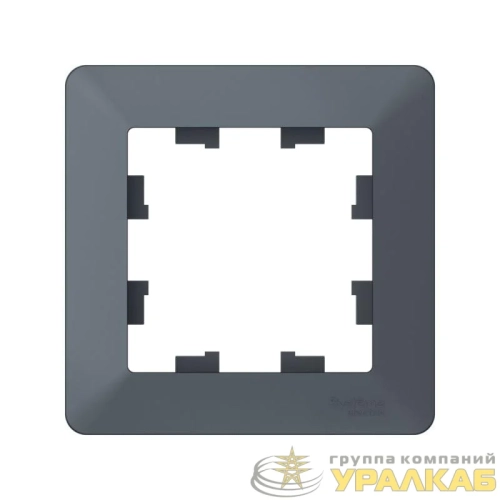 Рамка 1-м AtlasDesign Air грифель/дым. черн. SE 