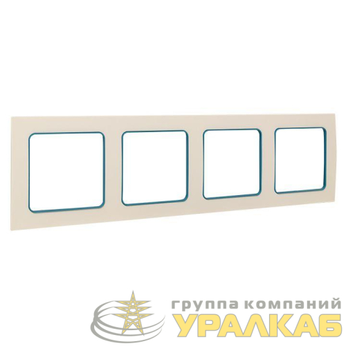 Рамка 4-м Стокгольм бел. с линией цвета синий PROxima EKF EAM-G-305-30 детальная картинка