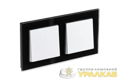 Рамка 2-м AtlasDesign Nature стекло черн. SchE ATN321002 детальная картинка