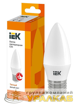 Лампа светодиодная ECO C35 7Вт свеча 3000К E27 230В IEK LLE-C35-7-230-30-E27