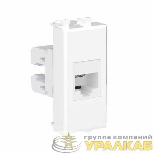 Розетка телефонная 1мод. Avanti "Белое облако" RJ12 без шторок модульная механизм DKC 